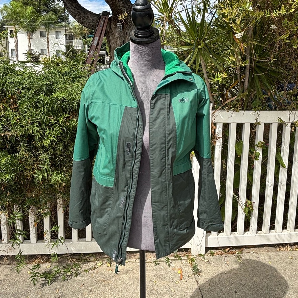 REI CO-OP Green Ski Jacket, Size 10-12